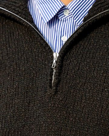 Graphapaper Cotton Wool Slub Oversized Half Zip Knit MARK STYLE