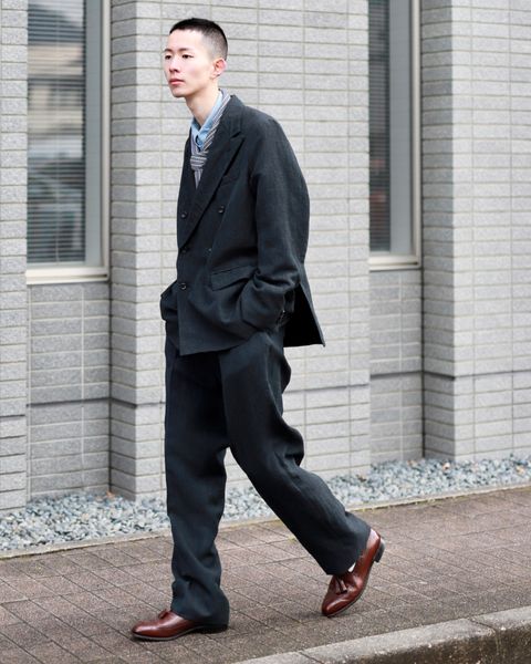 A.PRESSE 23SS Double Breasted Jacketウインドペンスタイル