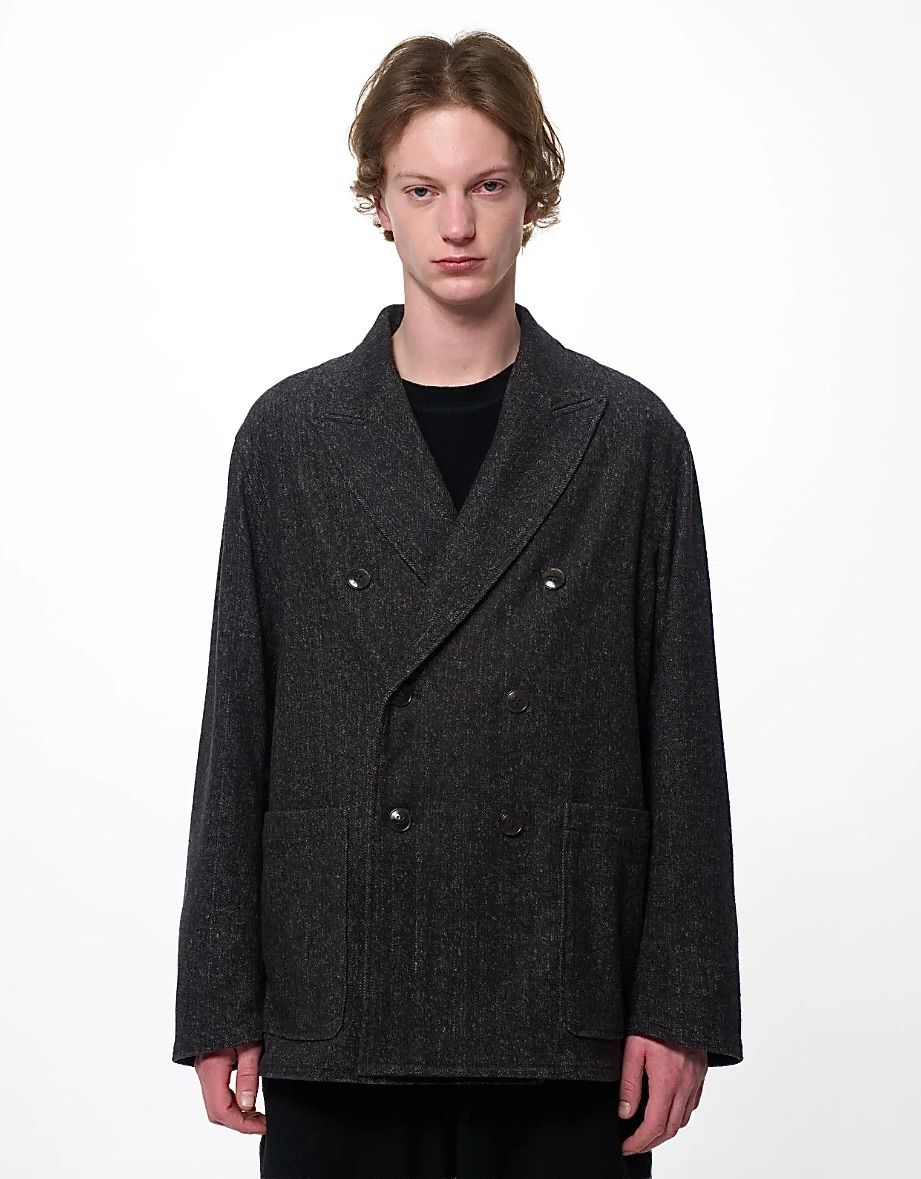 マーカ 26AW ヘビーシルクフランネル / リラックスドフィット W.B ジャケット(M26C19JK01C)HERRINGBONE☆新作発売！