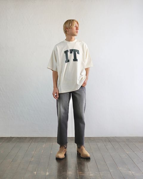 ブラームスルーツストック24SS blurhms IT-M 88/12 Print Tee WIDE(Ivory) style 2024.3.21