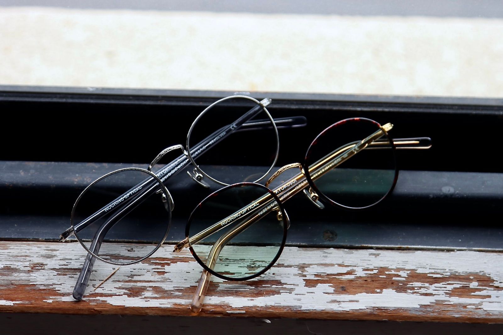 ノチノオプティカル KYOKUSUI NOCHINO-N5 #1 PLUTINUM SILVER FLAME × CLEAR to GREY (調光モデル)