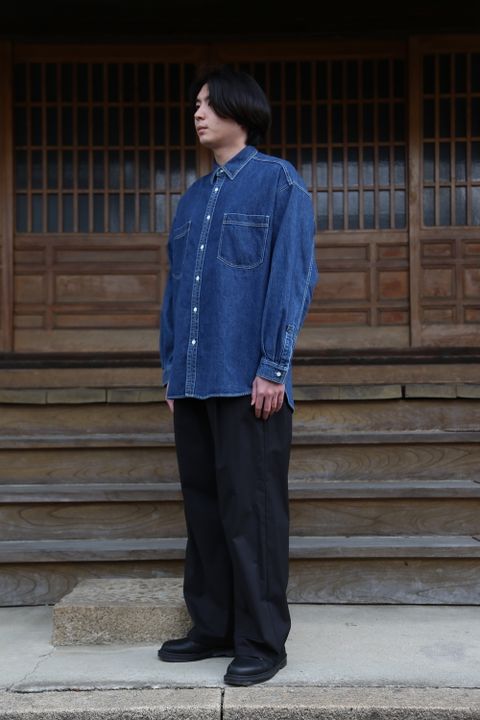 Graphpaper Denime Regular Collar Shirt style.2021.2.20.