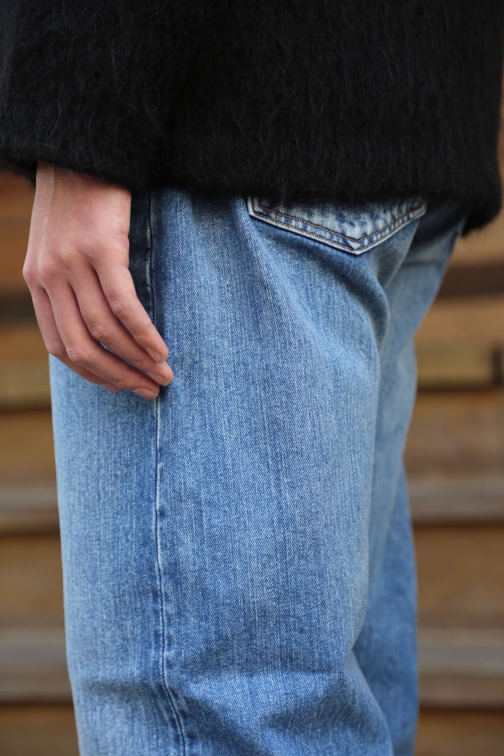 DT MaxMara ★ コットン ストレートデニム ZENDAYA ブルー S Max Mara Zendaya wide-leg jeans S Max Mara