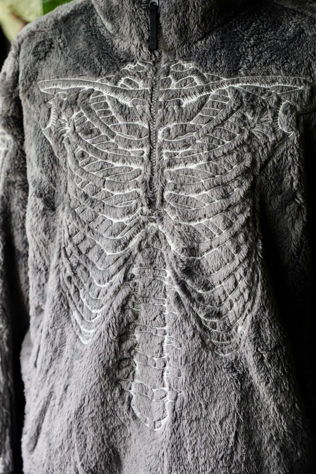 doublet 25AW GLOWINTHEDARK SKELTON FLEECEJACKET (25AW32BL232) GREY