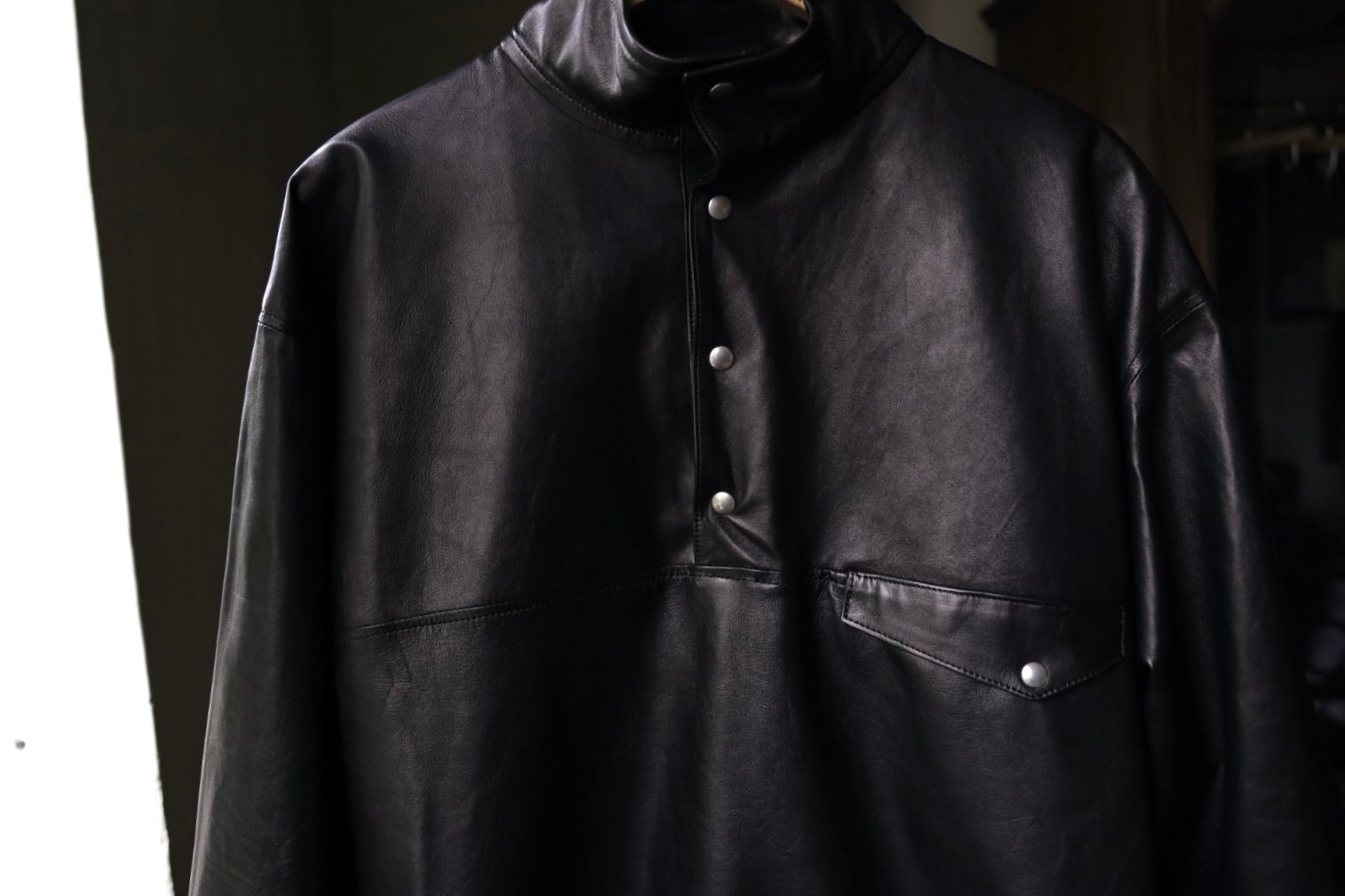 アプレッセ 2026 STYLE2 Leather Pullover Snap Shirts(26AAP-01-72)BLACK☆10月17日(土)新作発売！