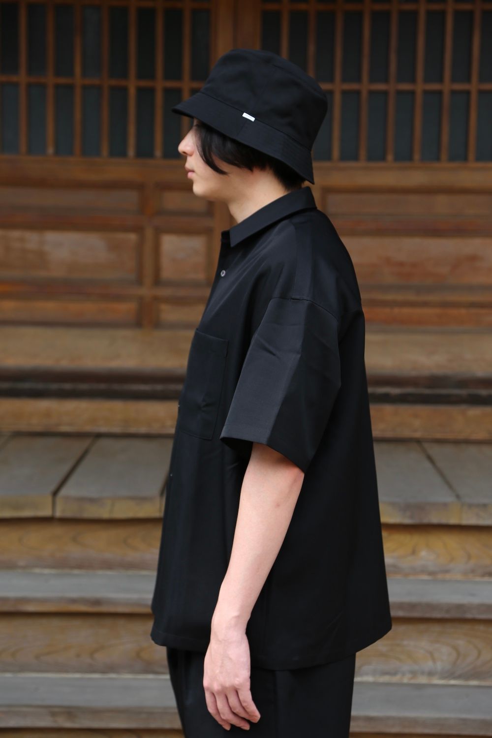 Graphpaper Selvage Wool S/S Oversized Box Shirt(GM212-50260 Graphpaper Selvage Wool S/S Oversized Box Shirt(GM212-50260