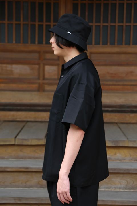 Graphpaper Selvage Wool S/S Oversized Box Shirt(GM212-50260) style.2021.6.19