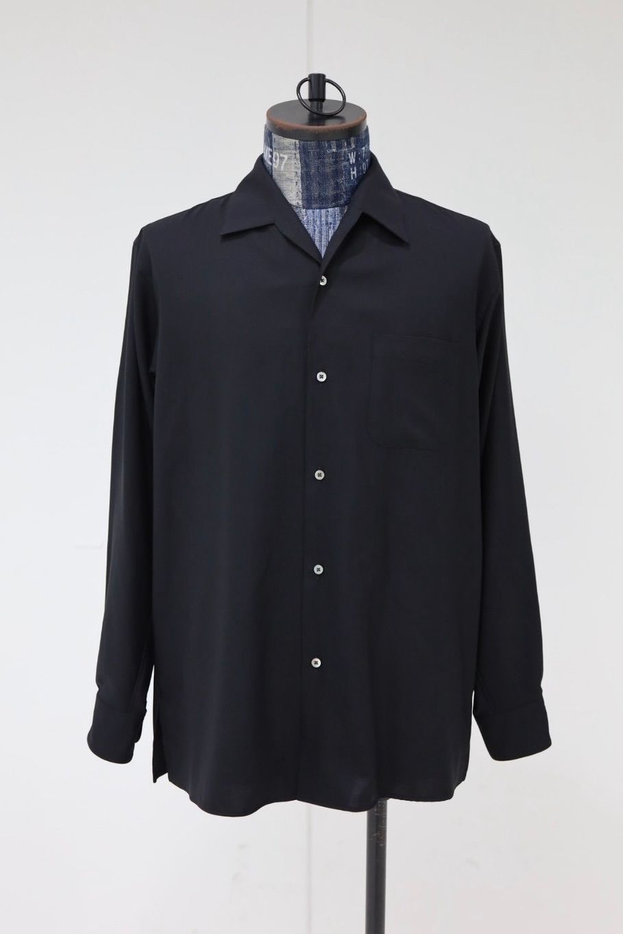 MARKAWARE 26SS ITALIAN OPEN COLLAR SHIRT(A26A06SH02C)BLACK☆新作発売！