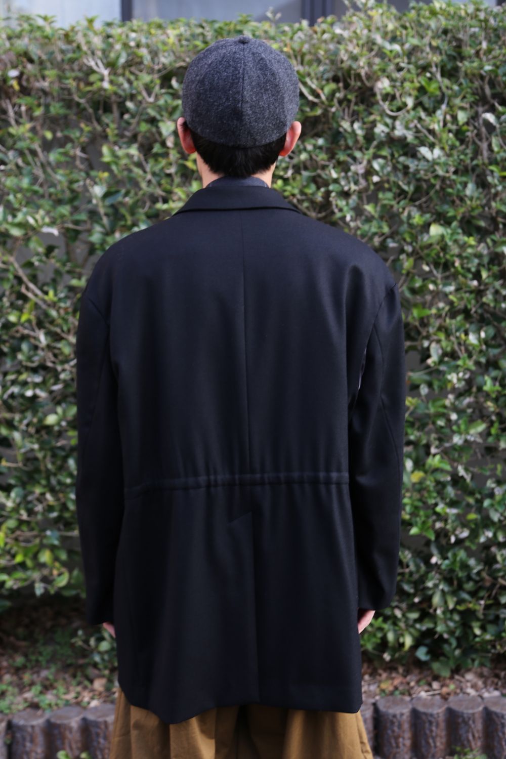 YOKE WOOL FLANNEL 11XL JACKET COAT"BLACK"Style.2020.11.16.