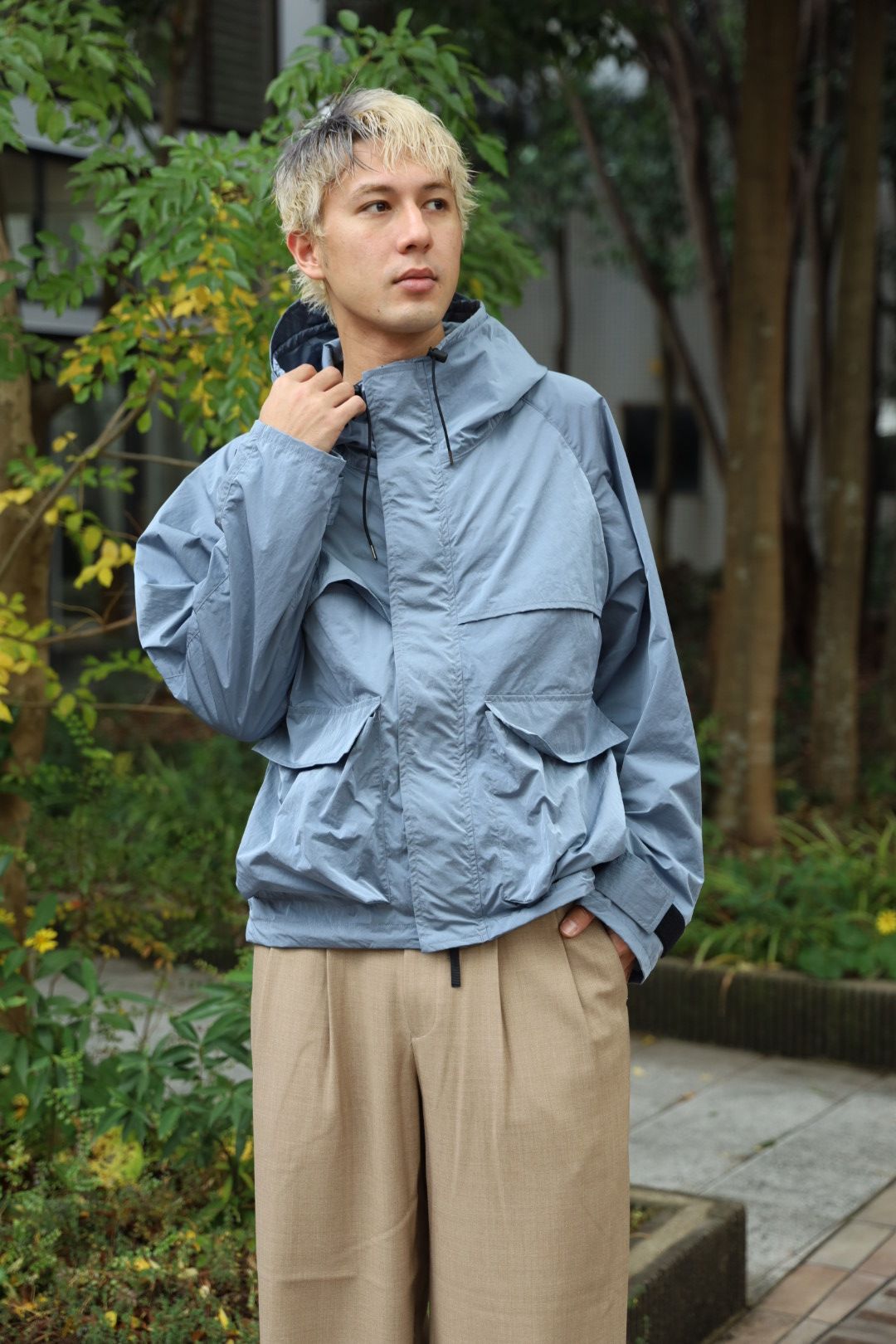 marka マーカ 26SS FIELD PARKA -RECYCLED NYLON CHAMBRAY TAFFETA-(M26A04BL01C)LIGHT BLUE☆新作発売！