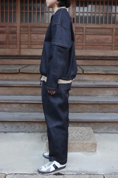 SEEALL ZIP PULLOVER JACKET,DOUBLE WAIST BELT PANTS set up style. 2022.03.17.