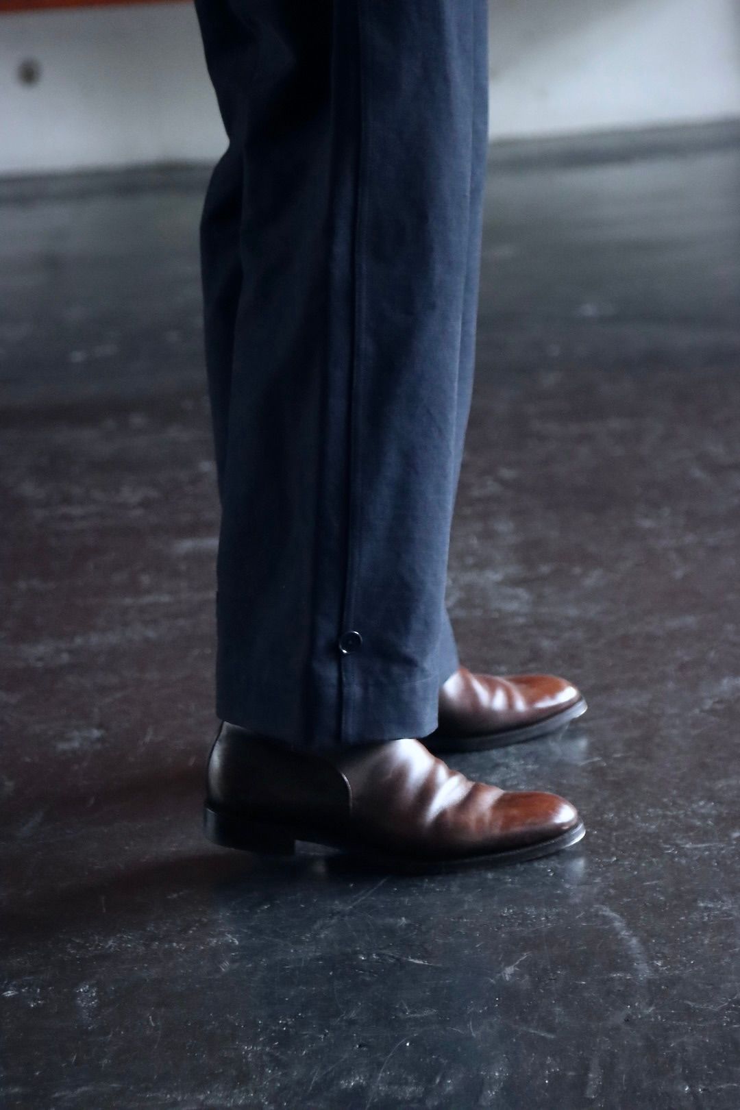アプレッセ22FW Motorcycle Trousers"NAVY"スタイル