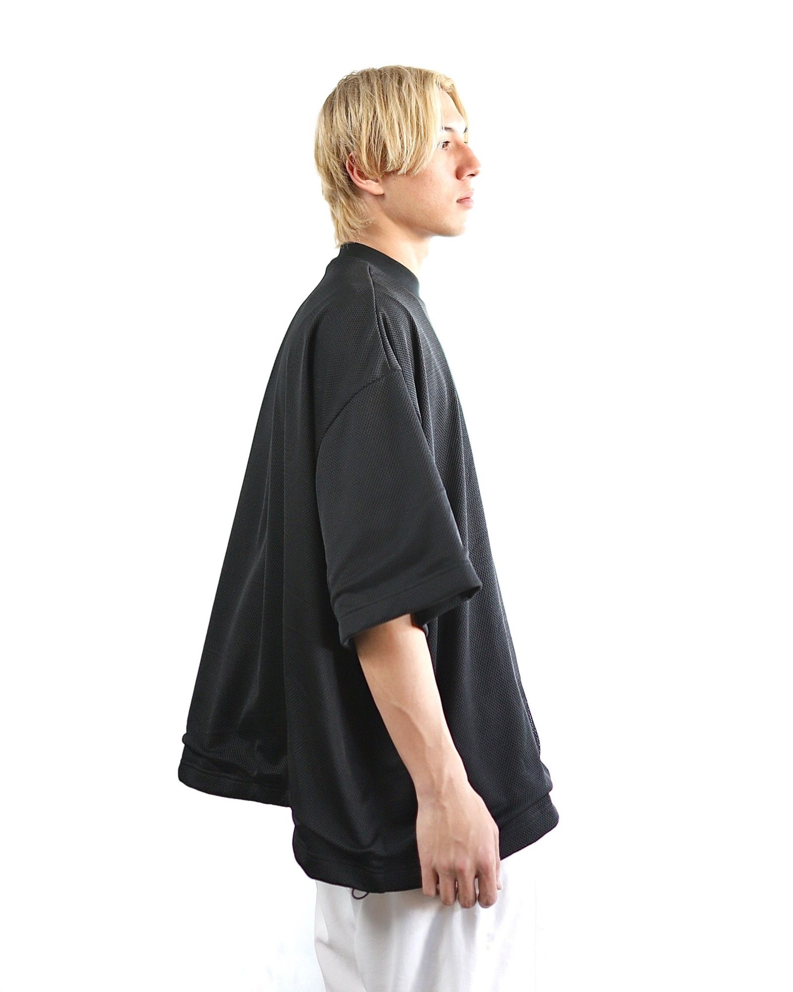 イズネス 24SS BALLOON DOUBLE LAYERED MESH SHORT SLEEVE T-SHIRT style 2024.4.13