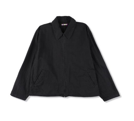 イズネス25AW HERRINGBONE ZIP JACKET(1007AWJK06)BLACK