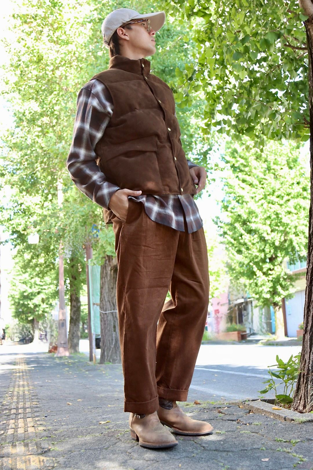 A.PRESSE 23AW Suede Down Vestスタイル | 3760 | mark
