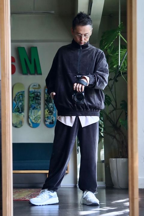 FreshService VELOUR JERSEY PULLOVER"GRAY"スタイル