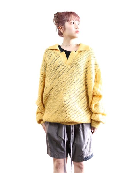 YOKE 新作SILK MOHAIR PULLOVER SWEATER style.2024.2.3