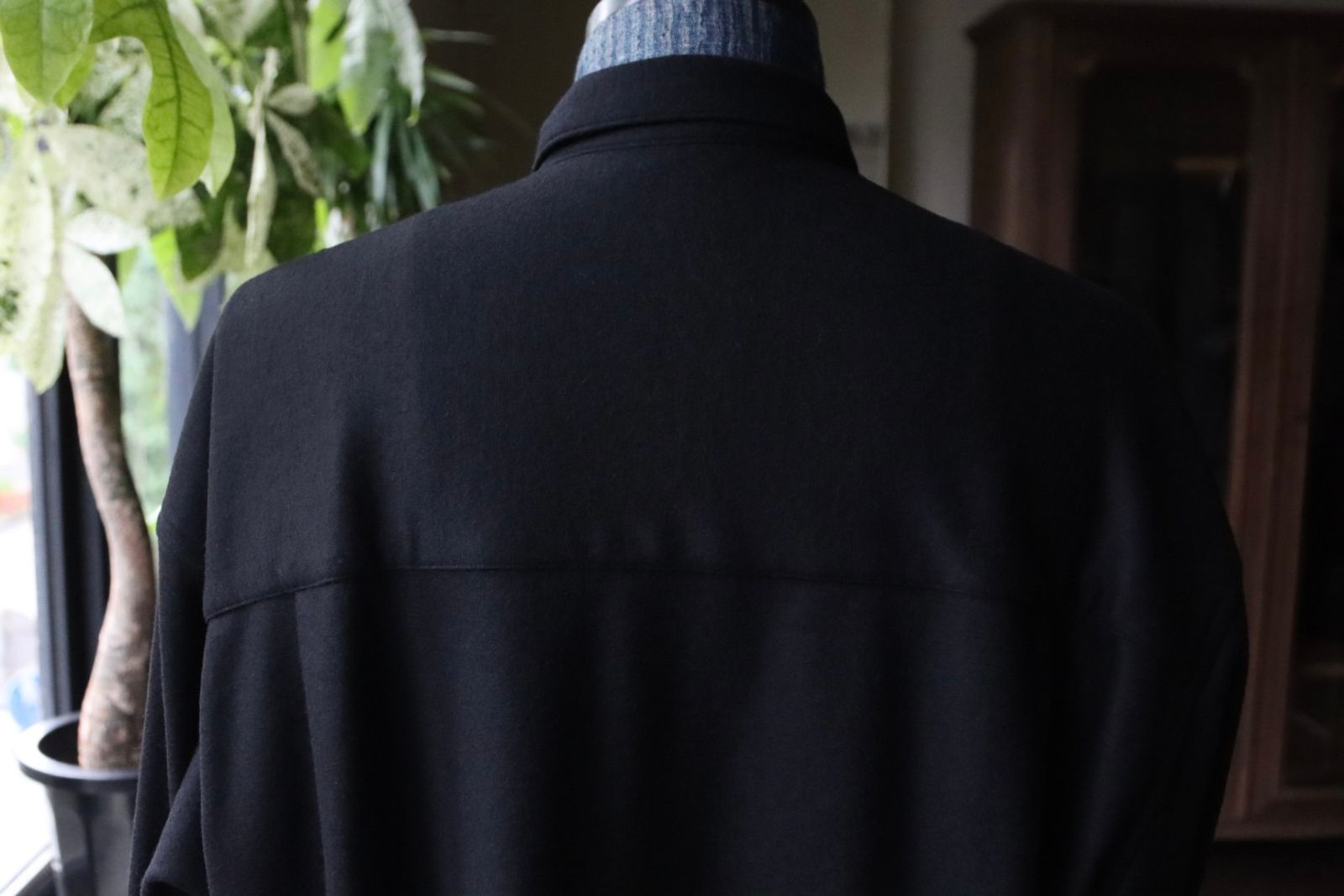 グラフペーパー 25AW Wool Smooth Flannel Oversized Regular Collar Shirt(GU253-50221B)BLACK☆10月4日(土)新作発売！