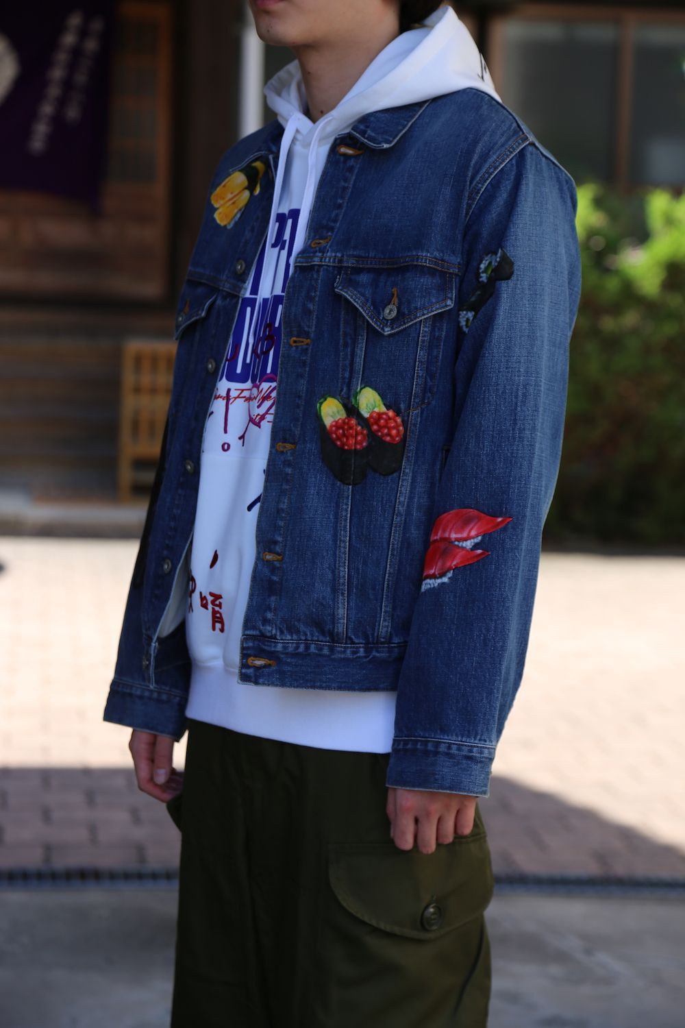 doublet FOOD HAND-PAINTED DENIM JACKET(20AW18BL113)"L.BLUE" style.2020.9.21.