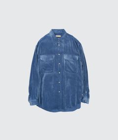 ヨーク 25FW シャツ Rayon Corduroy Western Shirt(YK25FW01084SH)BLUE☆9月20日(土)発売！
