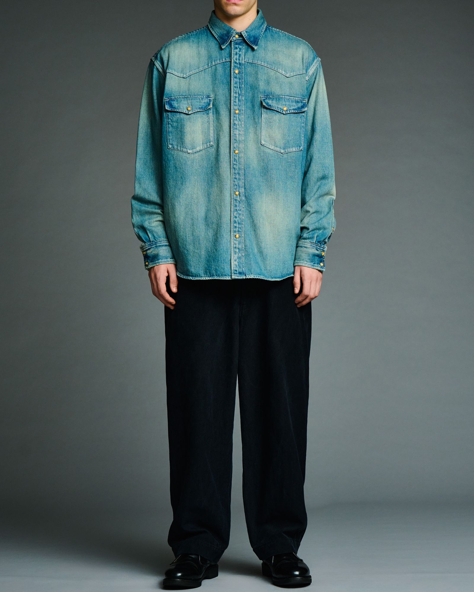 A.PRESSE - アプレッセ 2026 STYLE2 Vintage Western Denim Shirts