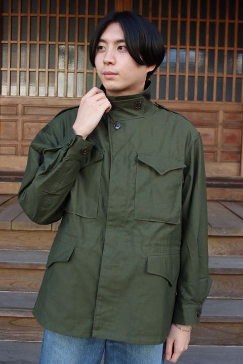 CIOTAスビンコットンムラ糸バックサテンM43フィールドジャケットKHAKI style.2021.8.30.