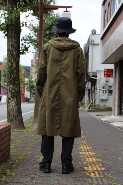 COMME des GARCONS HOMME 綿ナイロンウェザーフーデッドコート"KHAKI"Style.2020.9.7.