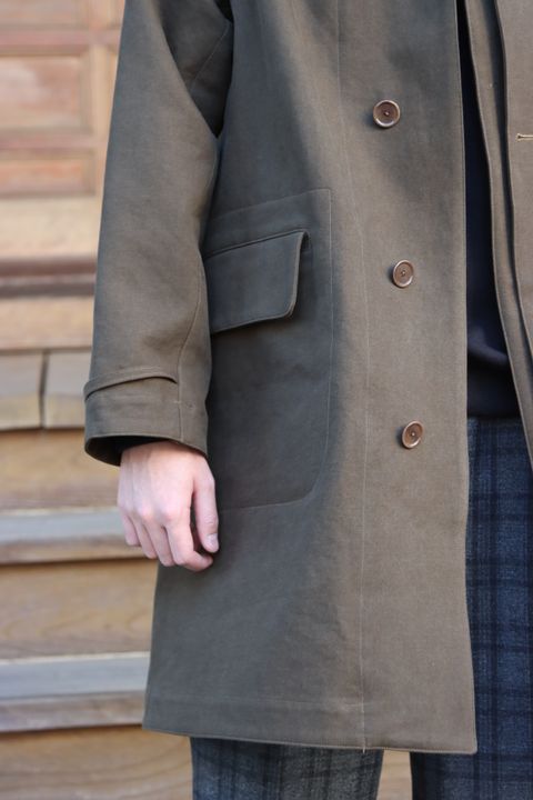 A.PRESSE  Motorcycle Half Coat"OLIVE"style