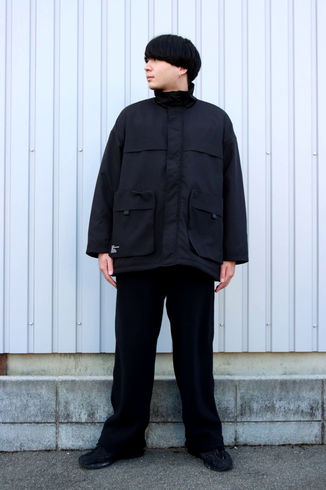 ブラックpolartec fleece lined jacket