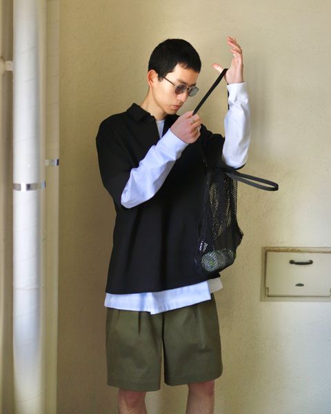 ATON エイトン23SS SUPIMA AIR KANOKO POLO SHIRTSスタイル