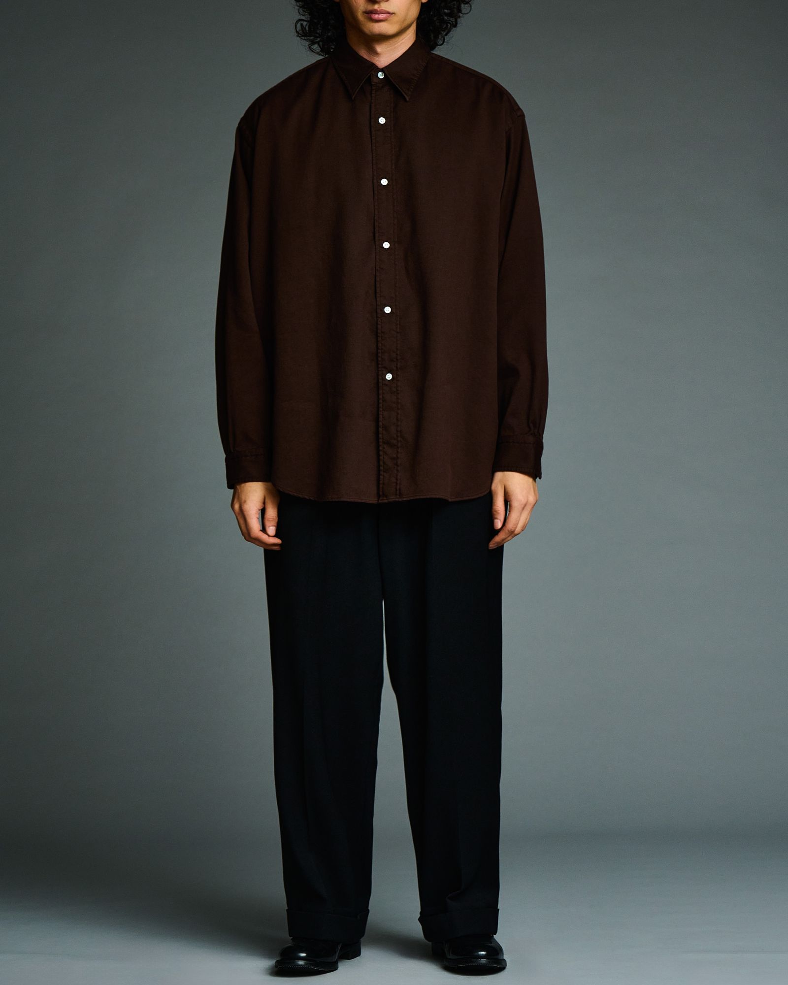 アプレッセ 2026 STYLE2 Double Weave Twill Regular Collar Shirts(26AAP-02-05)DARK BROWN☆7月18日(土)新作発売！