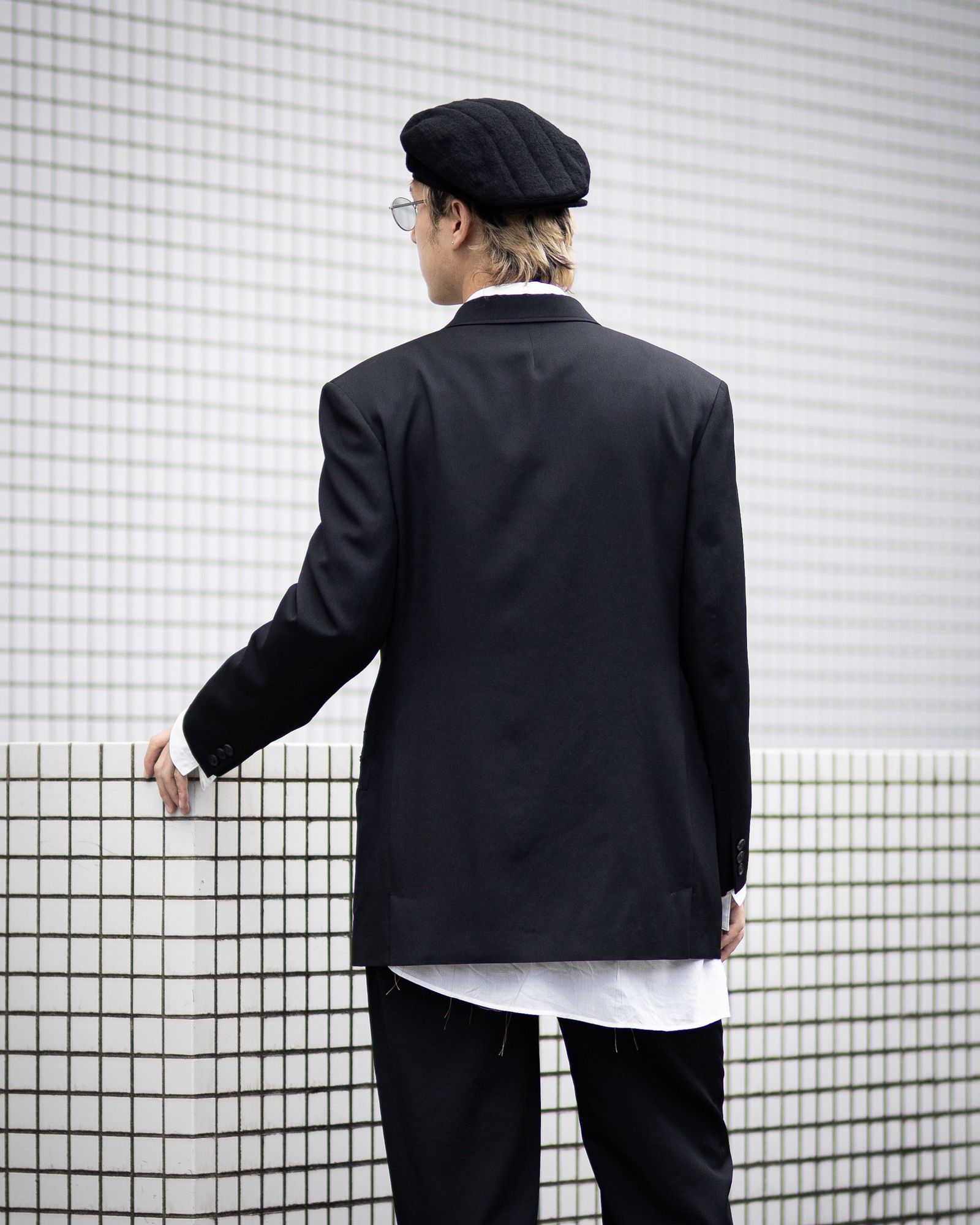 Yohji Yamamoto ラベル切り替えジャケット(HW-J36-100)BLACK