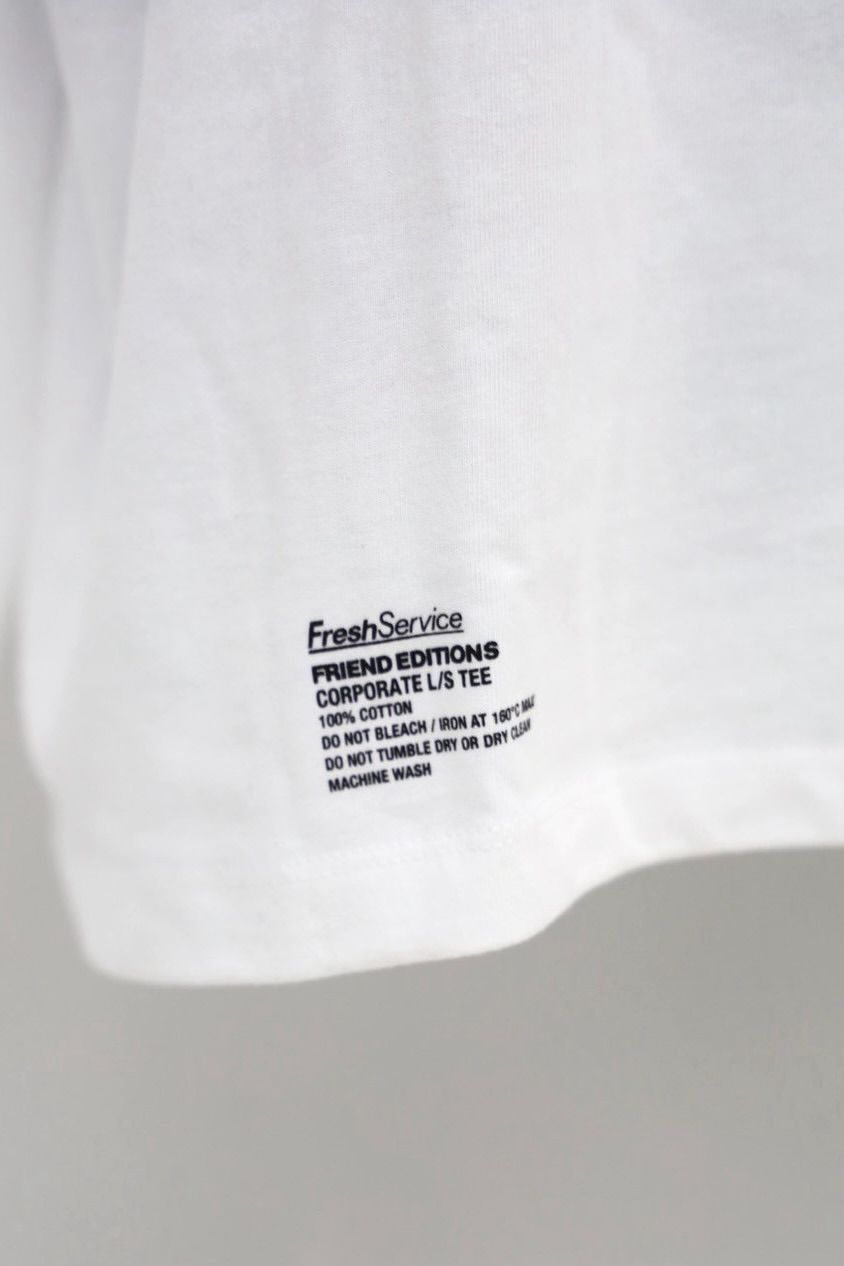 フレッシュサービス 26AW CORPORATE L/S TEE "FE MONOGRAM"(FSC263-70117FE)WHITE☆8月29日(土)新作発売！