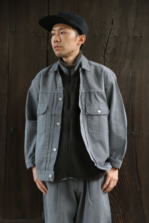 Graphpaper Colorfast Denim Blouson&Colorfast Denim Two Tuck Pants"GRAY"Style.2020.11.13.