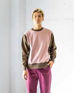 ファウンダ 25AW SWEAT SHIRT(015FD252021)PINK/KHAKI
