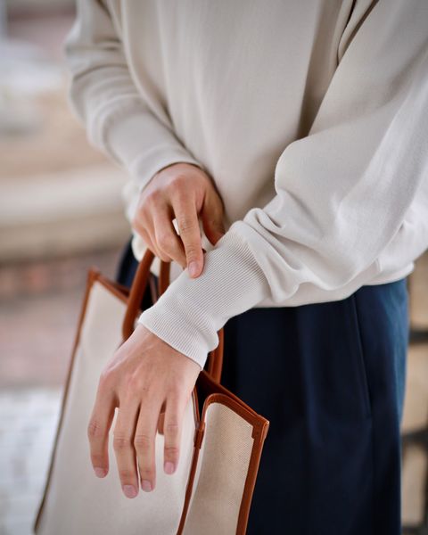 A.PRESSE 23SS Cotton Knit L/S T-Shirtスタイル