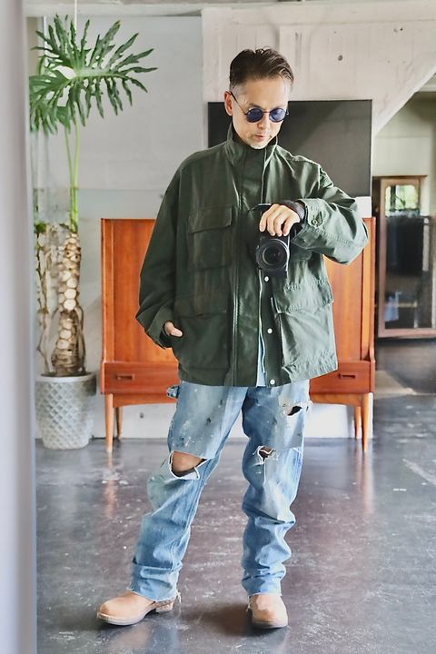 Graphpaper Cotton Cupro Back Satin Military Jacketスタイル2025.9.6.