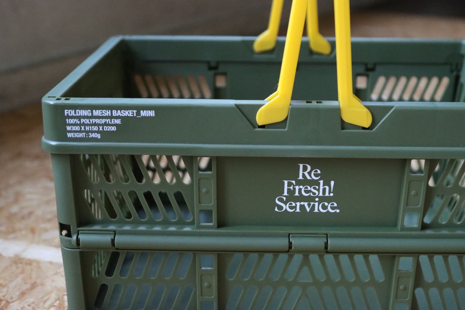 フレッシュサービスReFresh!Service. “SAUNA FOLDING MESH BASKET”(KHAKI)