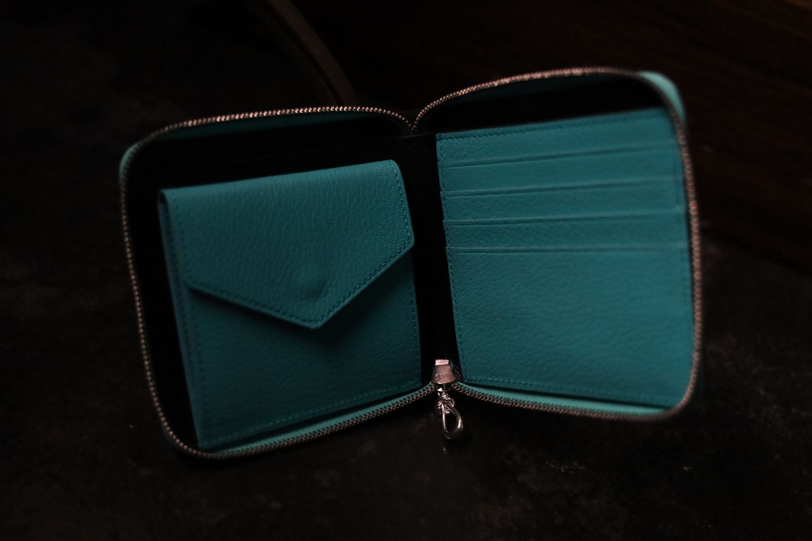 XOLO JEWELRY ショロジュエリー / Round Zip Wallet (XOWC002TEA) TEAL