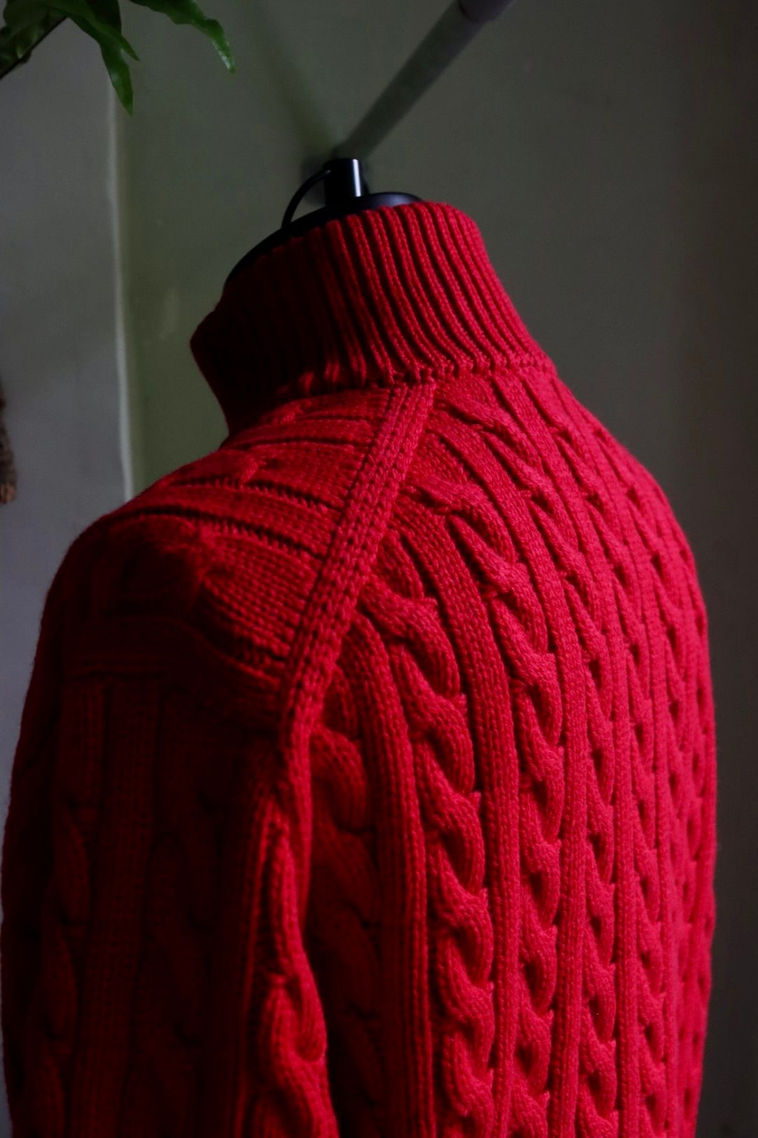 アプレッセ23AW Cashmere Aran Half Zip Sweater(23AAP-03-03K)RED