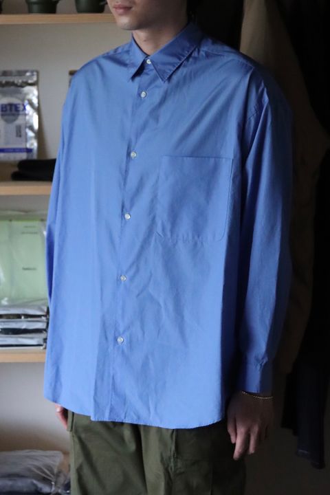 Graphpaper Broad Oversized L/S Regular Collar Shirt(GM214-50013) style.2021.10.17.