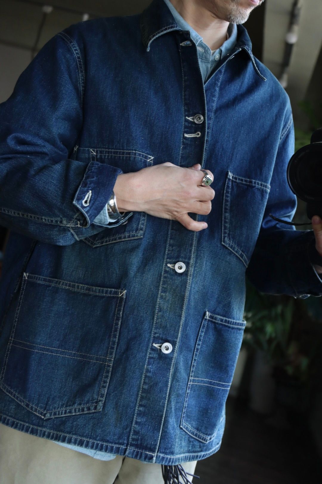 A.PRESSE - アプレッセ23SSデニムカバーオール Denim Coverall Jacket(23SAP-01-16M)INDIGO |  mark