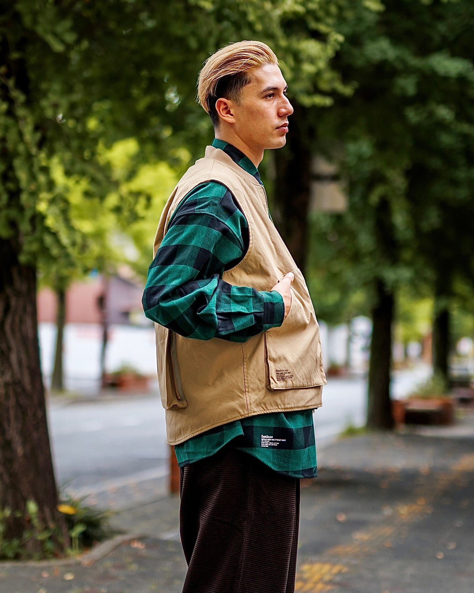 フレッシュサービス BOA LINED DUCK VEST (FSC243-30185)BEIGE