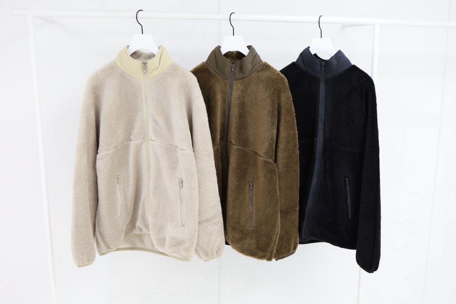 グラフペーパー Wool Boa Zip-Up Blouson(GU263-30340)BEIGE☆10月17日(土)発売！