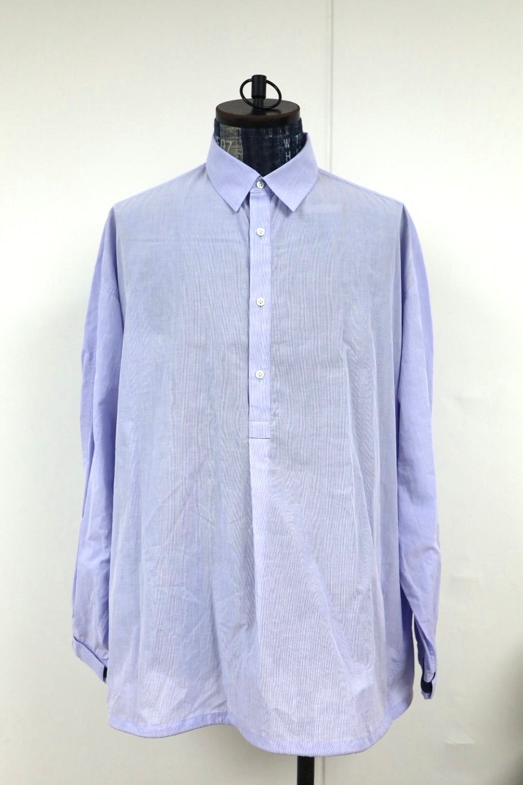 グラフペーパー 26SS Seersucker Pullover Shirt(GU261-50445)BLUE☆4月4日(土)発売！