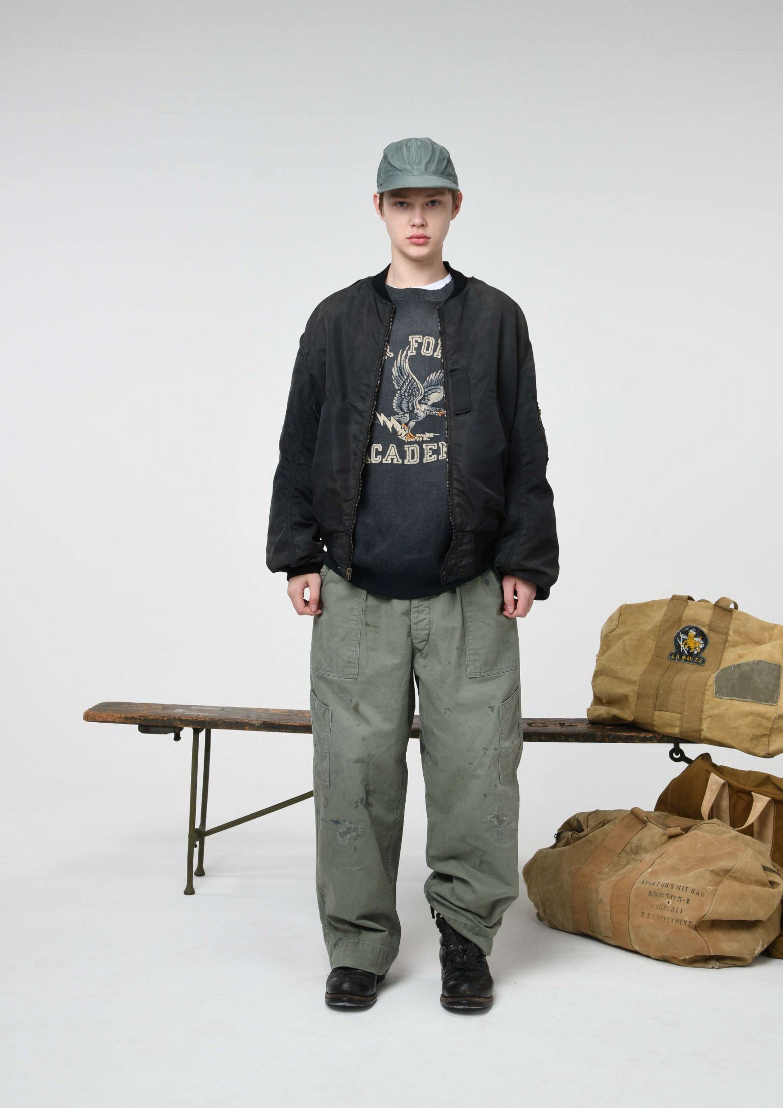 BOW WOW 25FWバウワウ ジャケットL-2B FLIGHT JACKET AGED(BW252-L2FJ) AGED BLACK