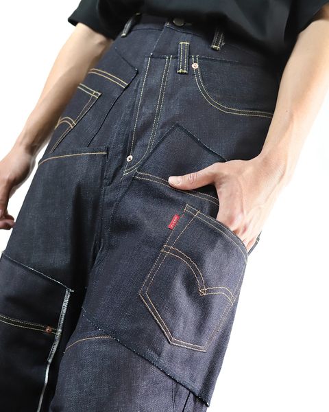 ジュンヤワタナベマン Levi'sダブルネームカスタムデニムパンツ style 2024.4.5