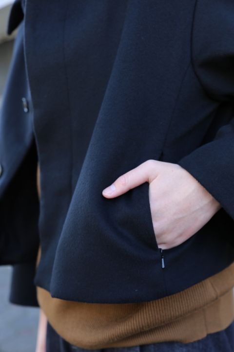 YOKE 新作 3WAY BAL COLLAR SHARE COAT(YK20AW0135C)"BLACK"style.2020.11.8.