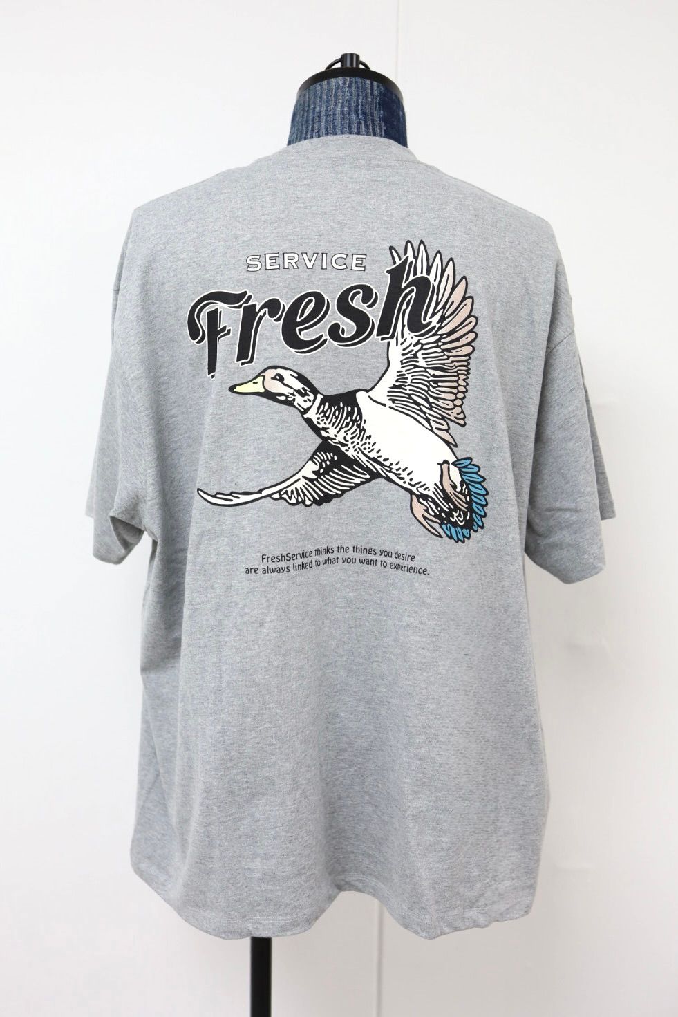 フレッシュサービス CORPORATE PRINTED S/S TEE "BIRD"(FSC263-70139)H.GRAY☆7月25日(土)新作発売！