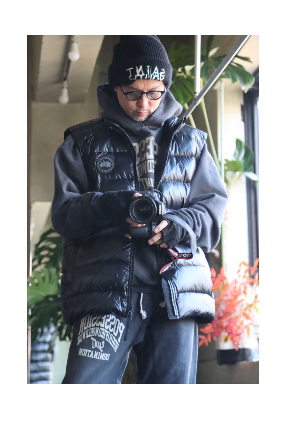 CANADA GOOSE CROFTON VEST BLACK LABELスタイル